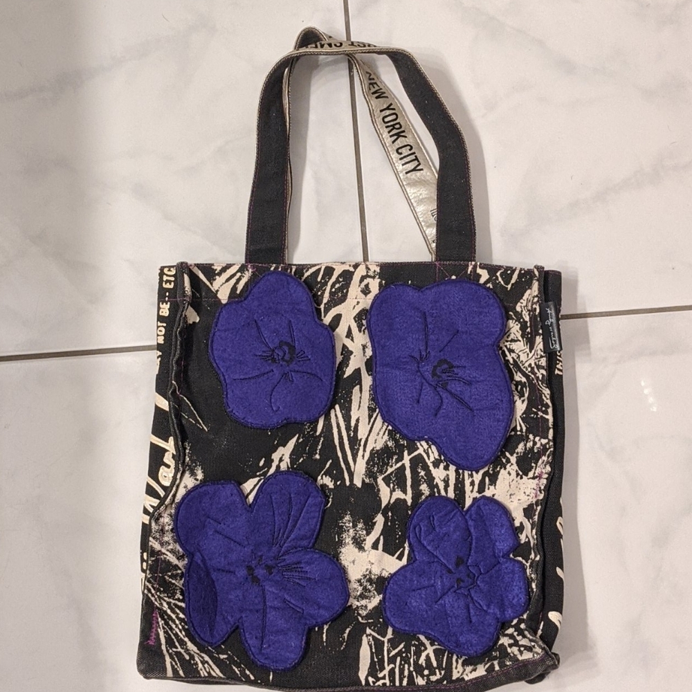 Andy Warhol Purple Flowers Tote
